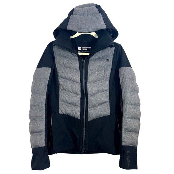 Mountain Force Anny Puffer Coat Black / Gray Medium / 38 Pre-Loved - Picture 1 of 5